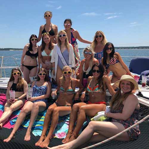 Florida Bachelorette boat party fun aboard valkyrie sailing charters