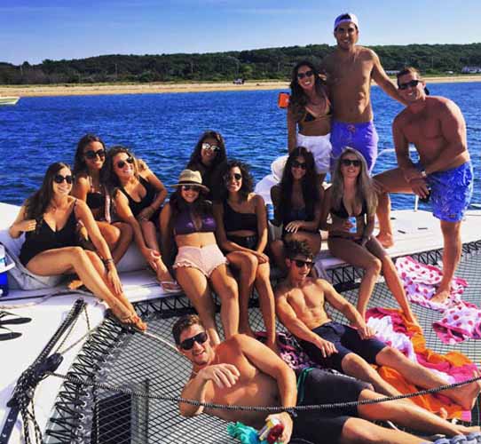 Miami Sand Bar Boat rental Party booze cruise catamaran