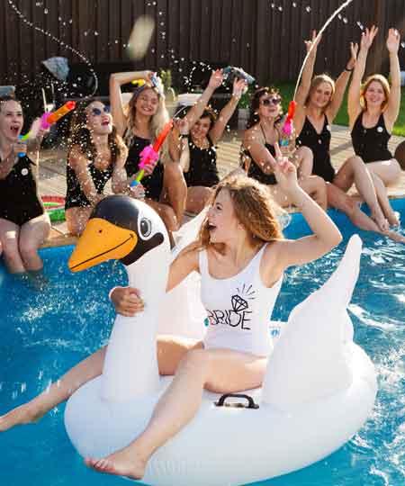 Hamptons bachelorette party plan - montauk pool party fun