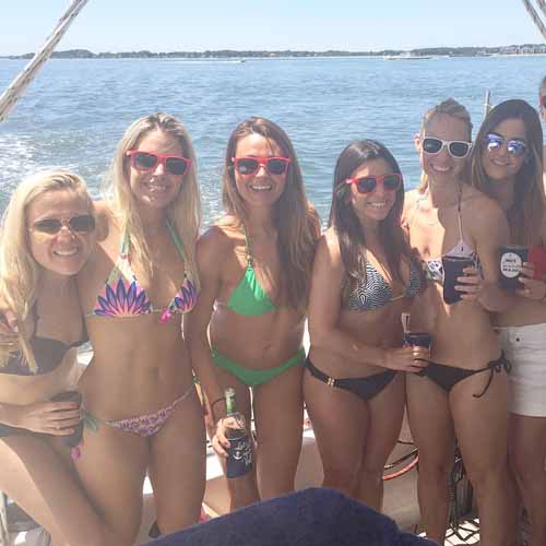 Hamptons private boat rental fun party