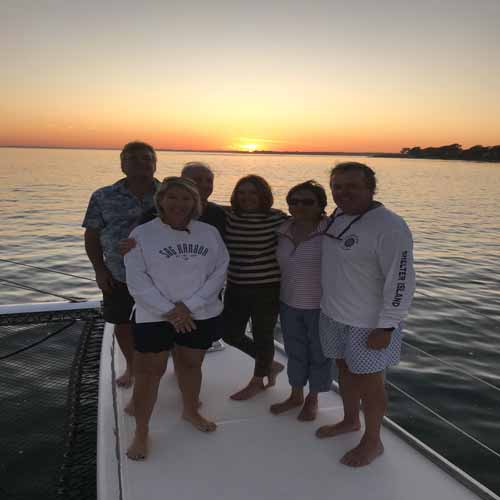 Hamptons Sunset sail aboard private boat tour with captain paul