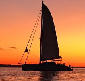 Magnificent Sag Harbor sunset tour rental catamaran